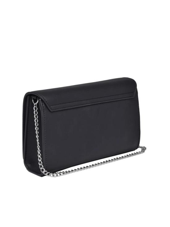 25FW 모스키노 지갑 블랙 폴리우레탄 체인 - MOSCHINO