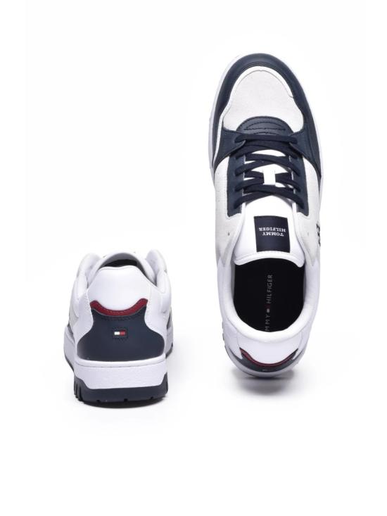 25SS 타미힐피거 스니커즈 파란색 가죽 스웨이드 - TOMMY HILFIGER