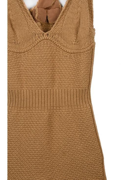 25FW 막스마라 점프수트 베이지색 면 트리코 - MAX MARA