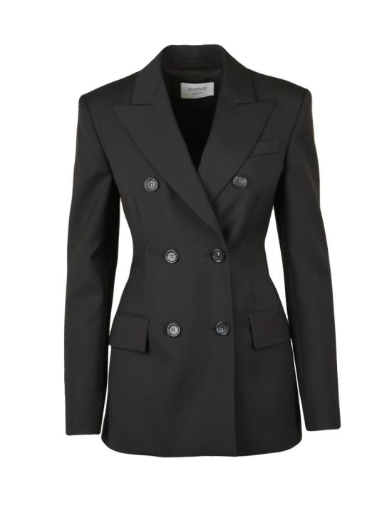 25FW 스포트막스 수트 자켓 블랙 버진 울 더블 브레스트 재킷