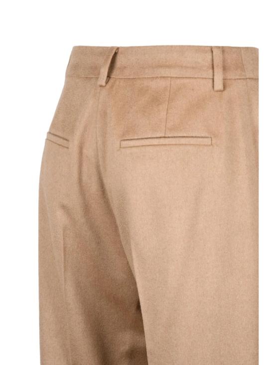 25FW 막스마라 수트 팬츠 고급스러운 카멜 색상 원단으로 제작된 스트레이트 핏 - MAX MARA