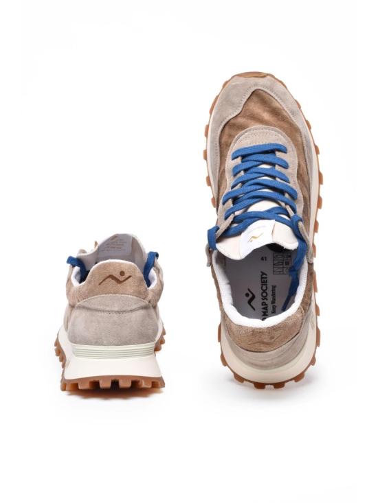 25FW No Map Society 스니커즈 베이지색 가죽 혼방 스웨이드 - OTHER BRANDS