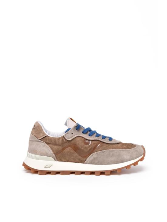 25FW No Map Society 스니커즈 베이지색 가죽 혼방 스웨이드