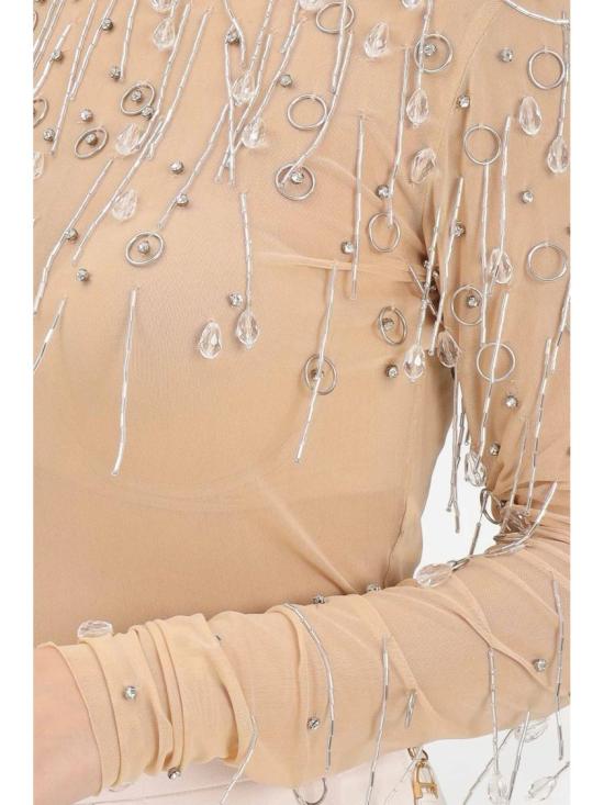 25FW 파트리지아페페 블라우스 멀티컬러 폴리아미드 하이넥 바디수트 - PATRIZIA PEPE