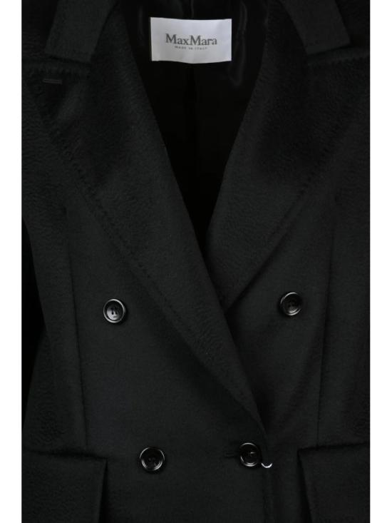 25FW 막스마라 코트 맞춤형 핏과 아이코닉한 디자인의 더블 브레스트 블랙 카멜 - MAX MARA