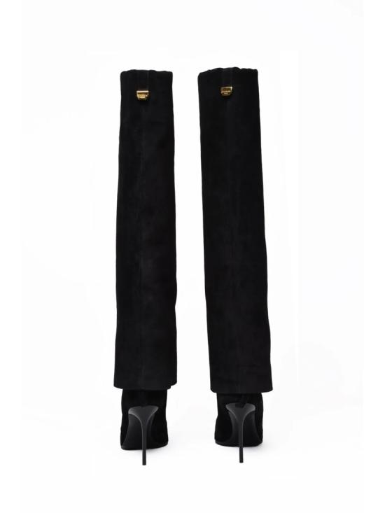 25FW 발망 부츠 블랙 스웨이드 아리엘 - BALMAIN