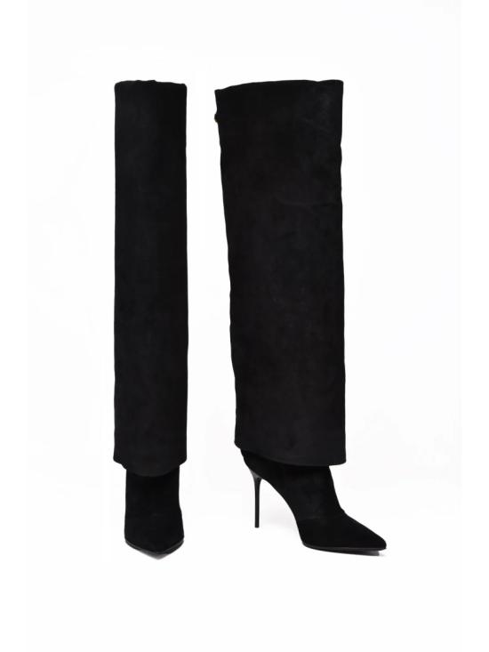 25FW 발망 부츠 블랙 스웨이드 아리엘 - BALMAIN