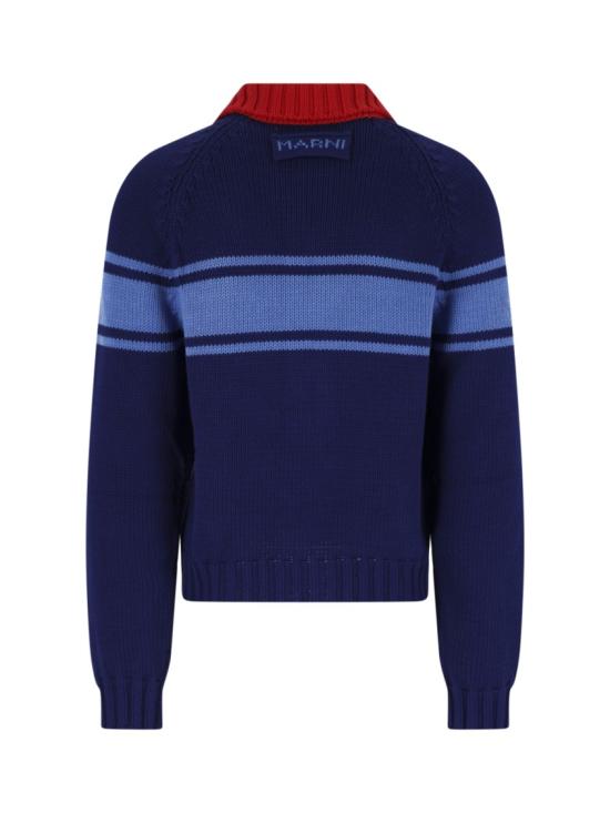 26FW 마르니 집업 니트 CDMG0193Q0 UFC85100B60 Blue - MARNI