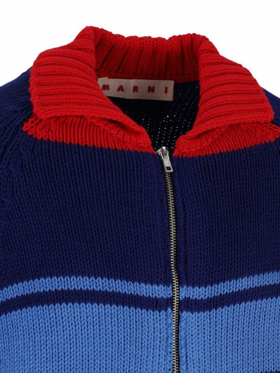 26FW 마르니 집업 니트 CDMG0193Q0 UFC85100B60 Blue - MARNI