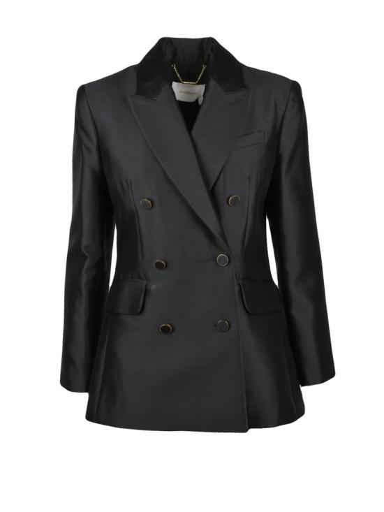 25FW 짐머만 수트 자켓 블랙 울 혼방 더블 브레스트 재킷