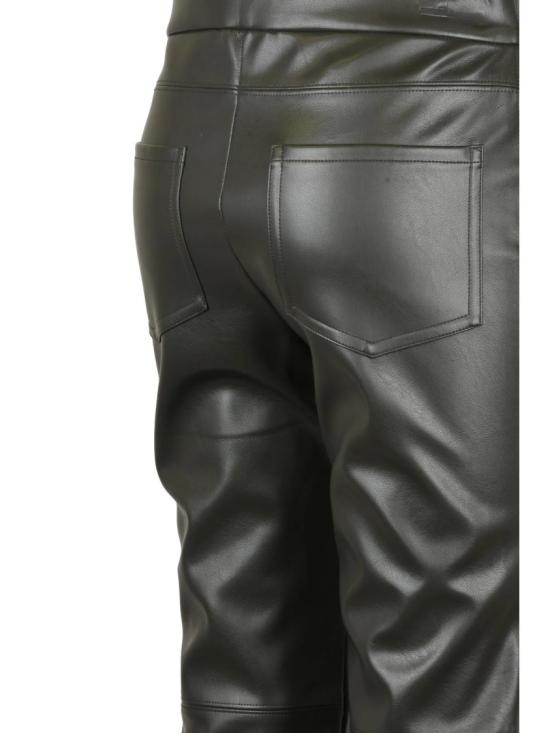 25FW 막스마라 가죽 팬츠 가죽 느낌의 마감 처리로 유려한 드레이프감을 자랑하는 플레어 - MAX MARA