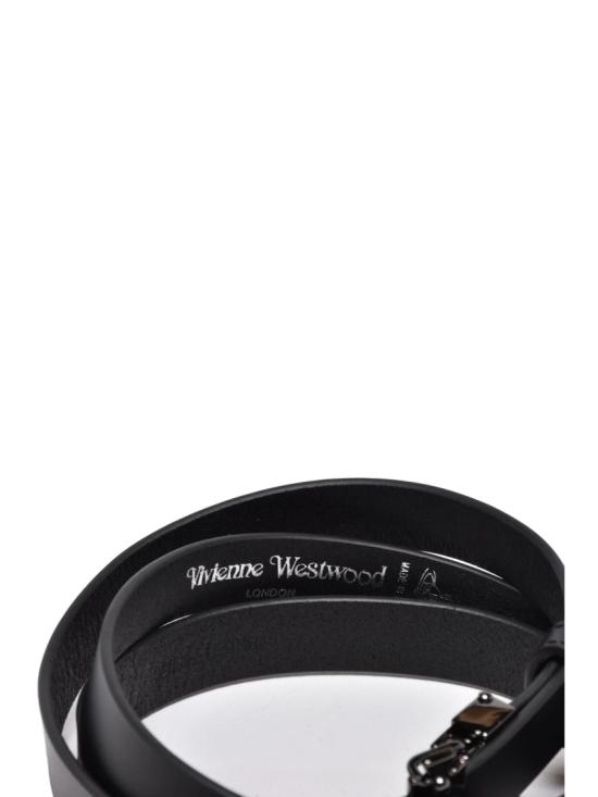 25FW 비비안웨스트우드 레귤러 벨트 블랙 가죽 오브 - VIVIENNE WESTWOOD