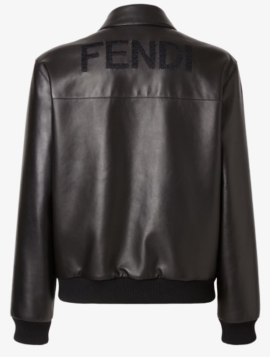 26SS 펜디 레더 블루종 FPJ139ATJZ F0GME BLACK - FENDI