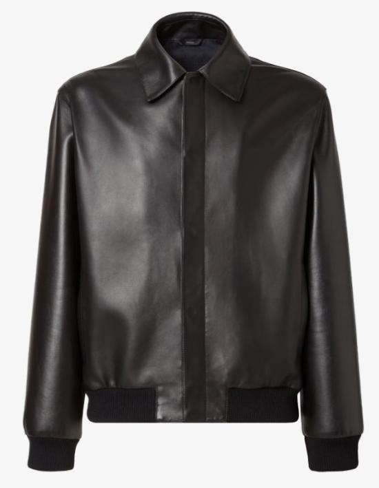 26SS 펜디 레더 블루종 FPJ139ATJZ F0GME BLACK