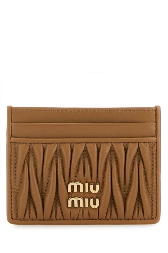 26FW 미우미우 마테라쎄 카드 나파레더 카드홀더 5MC076AFPP F098L CARAMEL