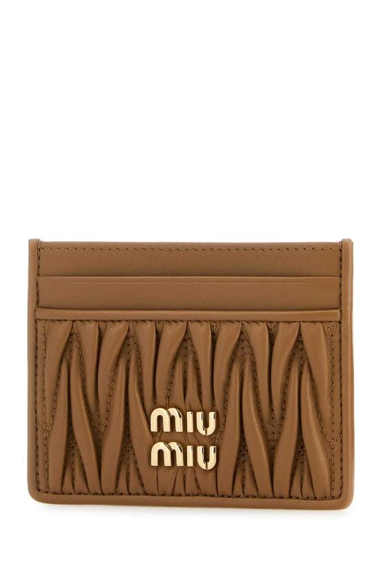 26FW 미우미우 마테라쎄 카드 나파레더 카드홀더 5MC076AFPP F098L CARAMEL - MIU MIU