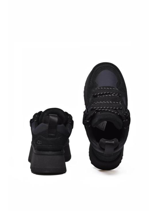 25FW 어그 스니커즈 블랙 가죽 혼방 플랫폼 - UGG