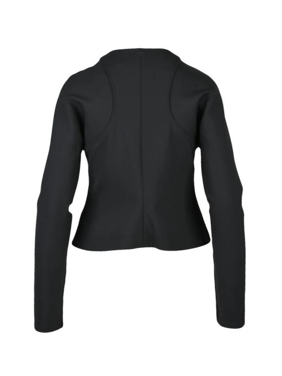 25FW 쿠레쥬 자켓 검정색 폴리에스터 혼방 스쿠버 재킷 - COURREGES