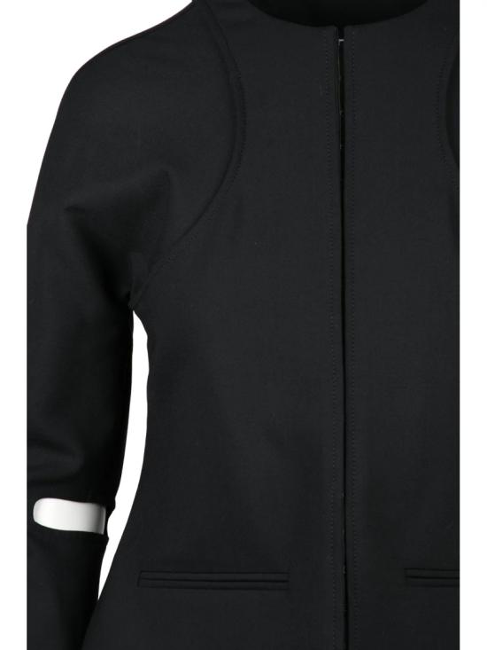25FW 쿠레쥬 자켓 검정색 폴리에스터 혼방 스쿠버 재킷 - COURREGES
