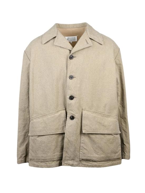 25FW 마르지엘라 자켓 넉넉한 실루엣과 클래식한 칼라가 돋보이는 반경질 면 코트