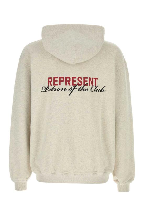 26SS 리프레젠트 후드 티셔츠 MLM4270 30 CREAM MARL - REPRESENT
