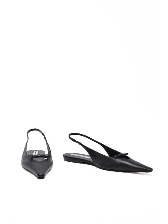 25FW 빅토리아 베컴 뮬/슬리퍼 블랙 가죽 슬링백 뮬 - VICTORIA BECKHAM