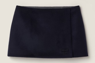 26SS 미우미우 숏 스커트 MG2595181B F005R BLUGRIGIO