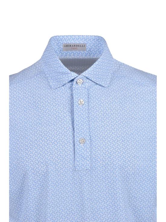 25SS 기라델리 폴로 티셔츠 연한 파란색 폴리아미드 혼방 스트레치 폴로 셔츠 - GHIRARDELLI