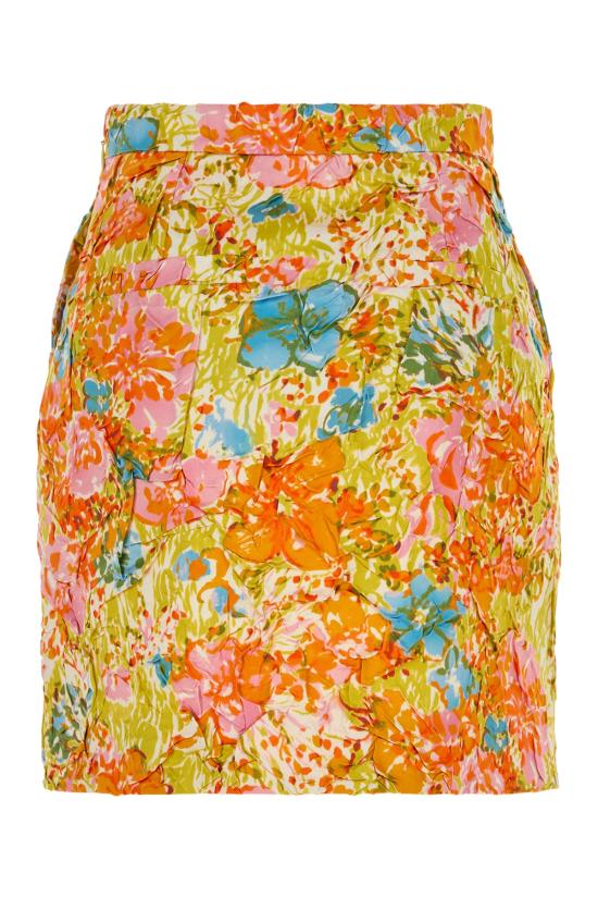 26FW 베르사체 미디 스커트 10254551A18670 5Y680 LIMEBLUSHORANGE - VERSACE