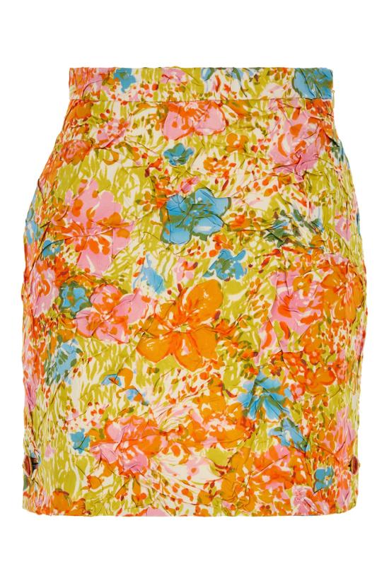 26FW 베르사체 미디 스커트 10254551A18670 5Y680 LIMEBLUSHORANGE