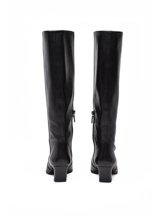 25FW 스튜어트 와이츠먼 부츠 블랙 가죽 뾰족코 - STUART WEITZMAN
