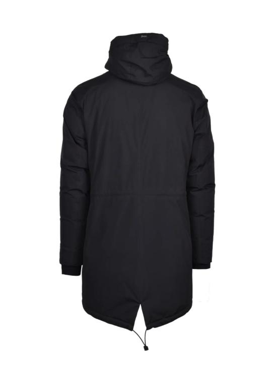 25FW 에르노 패딩 보온성이 뛰어난 블랙 다운 파카 (하이 칼라 및 밑단 조절 가능) - HERNO