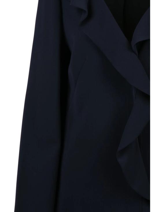 25FW 막스마라 수트 자켓 블루 트리아세테이트 비대칭 블레이저 - MAX MARA