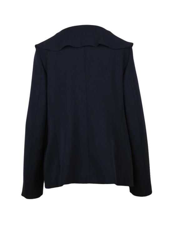 25FW 막스마라 수트 자켓 블루 트리아세테이트 비대칭 블레이저 - MAX MARA