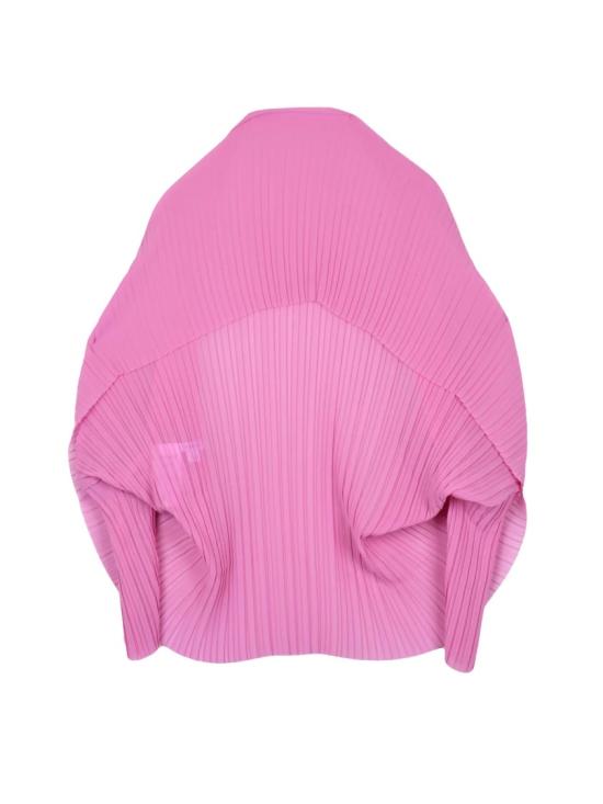 25FW 막스마라 가디건 핑크색 폴리에스터 주름 숄 - MAX MARA