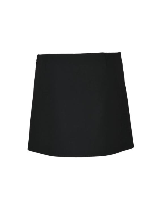 25FW 쿠레쥬 숏 스커트 밑단 디테일과 뒷지퍼가 있는 플레어 미니 - COURREGES