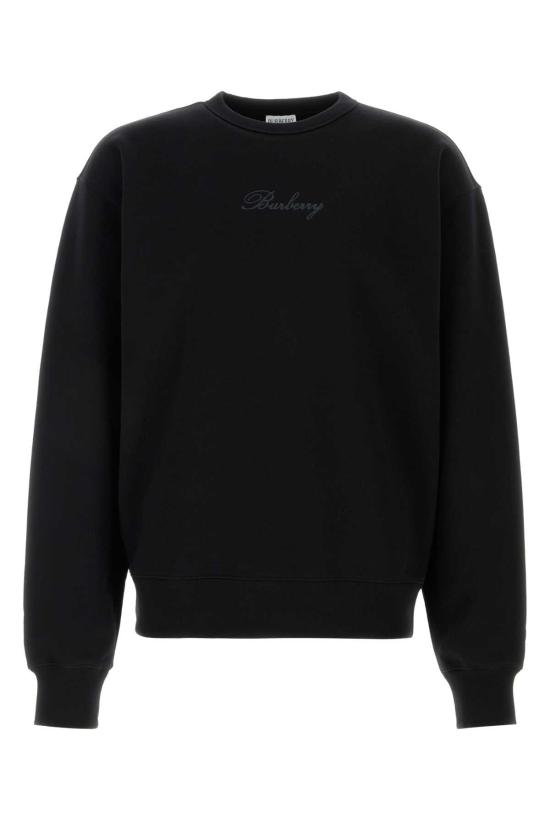 26SS 버버리 체크 커시브 로고 코튼 스웨트셔츠 8119079 A1189 BLACK