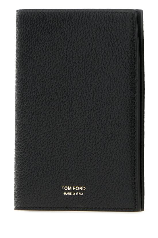 26FW 톰포드 그레인 레더 폴딩 카드 홀더 Y0274LCL158G NAA BLACK - TOMFORD