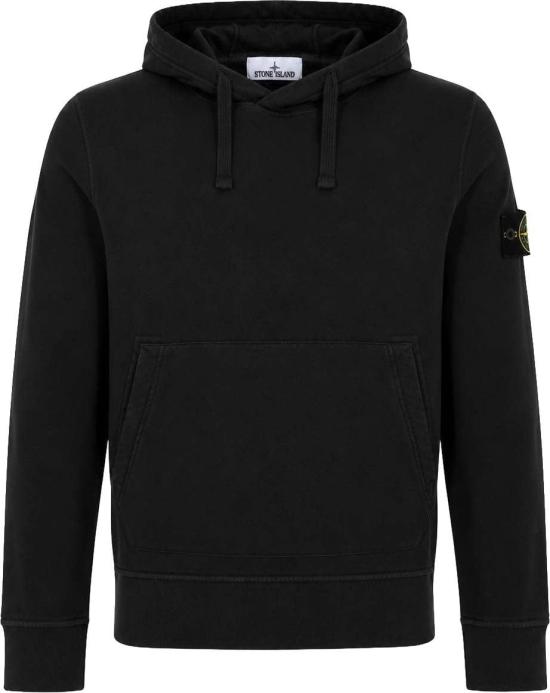 26FW 스톤 아일랜드 후드 티셔츠 15809618608414 BLACK