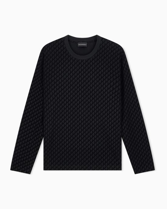 26FW 엠포리오 아르마니 긴팔 티셔츠 EM007338 AF10017 FC375 Nero