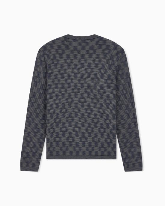 26FW 엠포리오 아르마니 스웨터 EM006276 AF29848 FB004 BLU - EMPORIO ARMANI