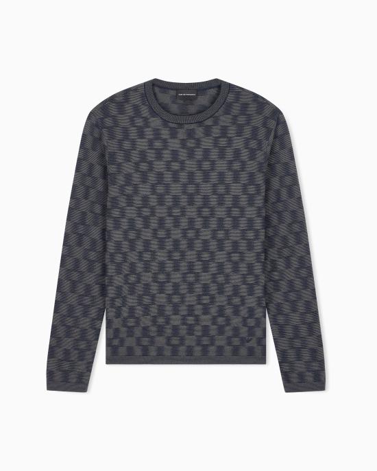 26FW 엠포리오 아르마니 스웨터 EM006276 AF29848 FB004 BLU