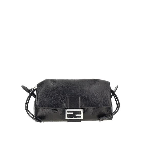 26FW 펜디 바게트 소프트 미디엄 백 8BR856B14M Black