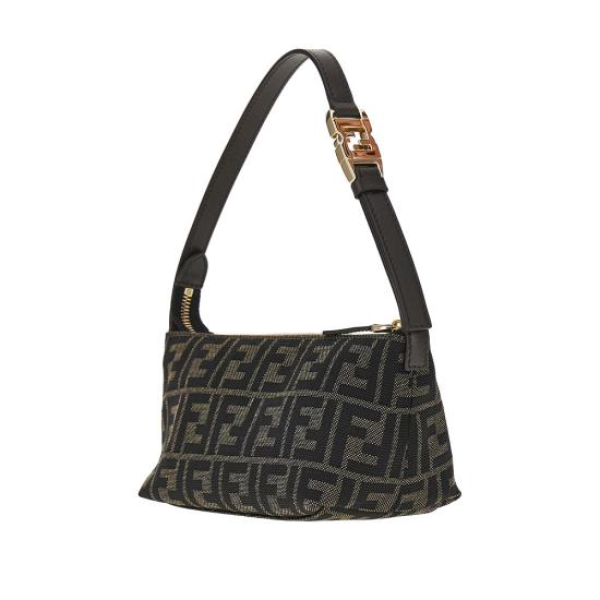 26FW 펜디 바니티 FF 자카드 스몰 파우치 바니티 FF 자카드 스몰 파우치 8BS124B17A Brown - FENDI