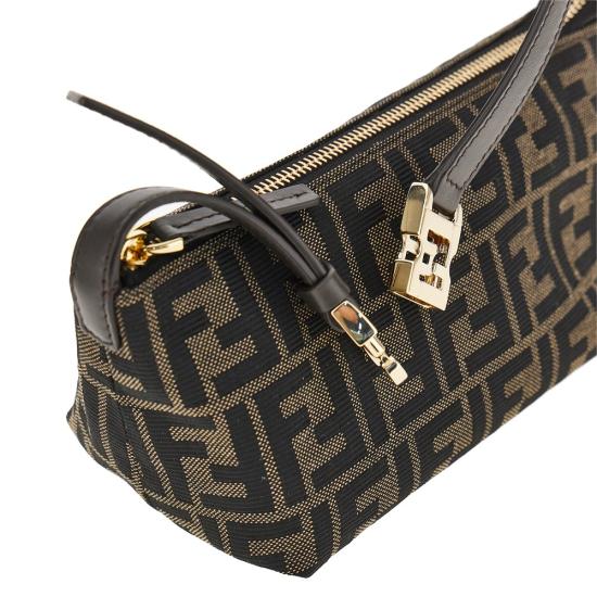 26FW 펜디 바니티 FF 자카드 스몰 파우치 바니티 FF 자카드 스몰 파우치 8BS124B17A Brown - FENDI