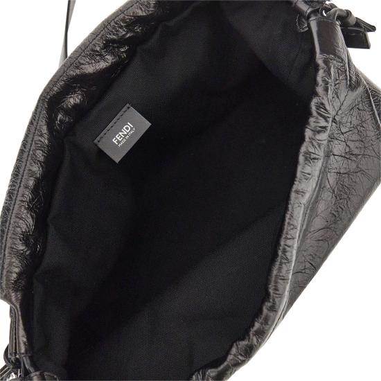 26FW 펜디 바게트 소프트 대형 가죽 숄더백 8BR857B14M Black - FENDI