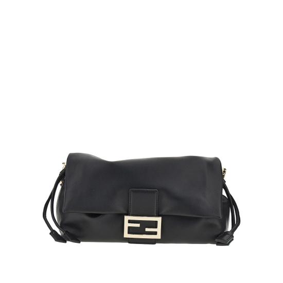 26FW 펜디 바게트 소프트 미디엄 백 8BR856B1ZK Black
