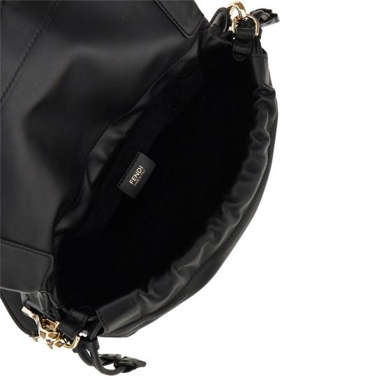 26FW 펜디 바게트 소프트 미디엄 백 8BR856B1ZK Black - FENDI