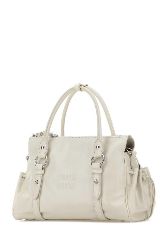 26FW 미우미우 토트백 5BA3332A44 F0009 White - MIU MIU