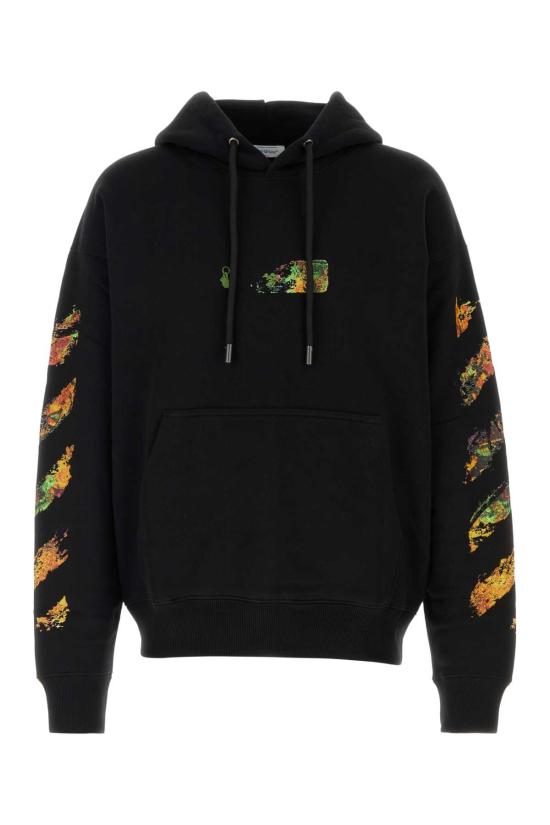 26FW 오프화이트 후드 티셔츠 44MBB085F26F004001 BLACK